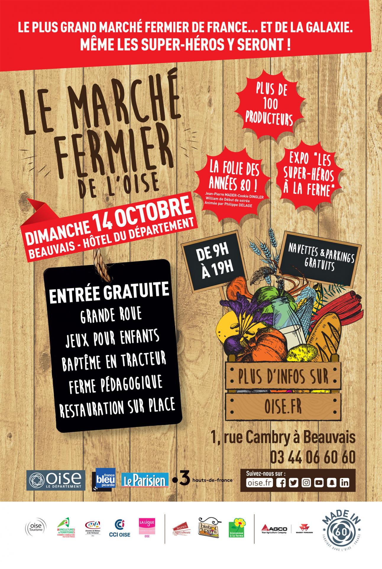 Le plus grand Marché Fermier de France : dimanche 14 octobre 2018 à Beauvais
